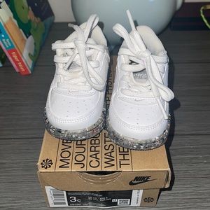 White/Metallic Hard Bottom Baby Air Force One